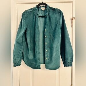 Wonderly Teal Ruffled Women's Jacket